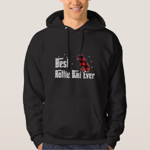 Bästa Rottie Pappa någonsin Rött julafton för Hund Hoodie