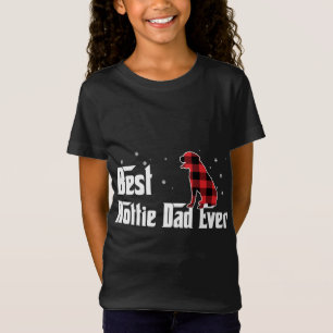 Bästa Rottie Pappa någonsin Rött julafton för Hund T Shirt