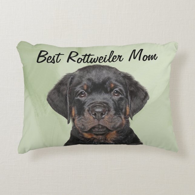 Bästa rottweiler Mamma-accentdiagram Prydnadskudde (Framsidan)