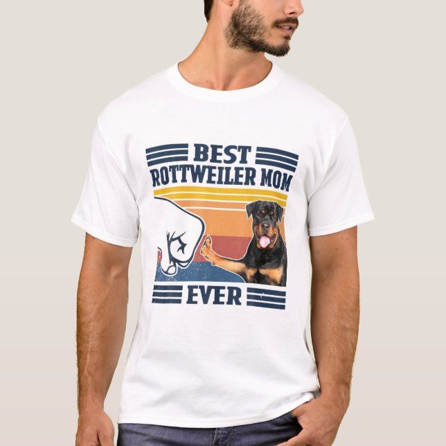 Bästa Rottweiler Mamma AllRolig hund Mamma Mor Gif T Shirt (Framsida)