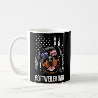 Bästa Rottweiler Pappa någonsin American Flagga Hu Kaffemugg