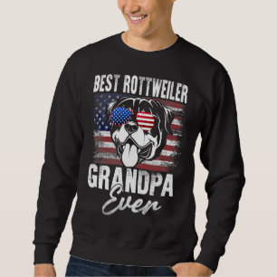 Bästa Rottweiler Pappa någonsin American Flagga Lång Ärmad Tröja