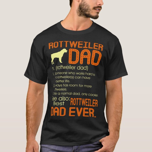 Bästa Rottweiler Pappa någonsin Far Fars dag Gift T Shirt (Framsida)