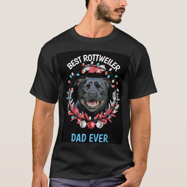 Bästa Rottweiler Pappa någonsin T-Shirt (Framsida)