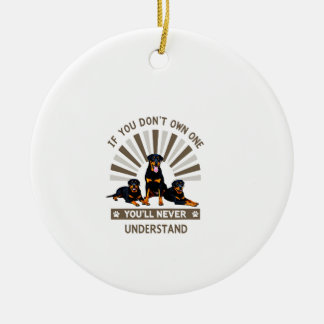 Bästa Rottweilerkonst för män kvinnor barn Rottie Julgransprydnad Keramik