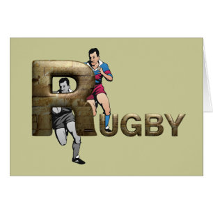 BÄSTA Rugby Hälsningskort
