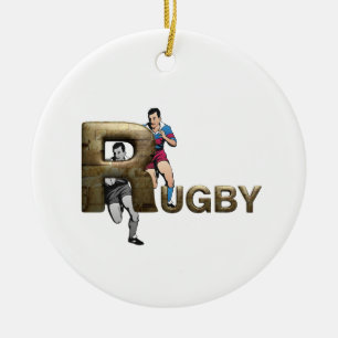 BÄSTA Rugby Julgransprydnad Keramik