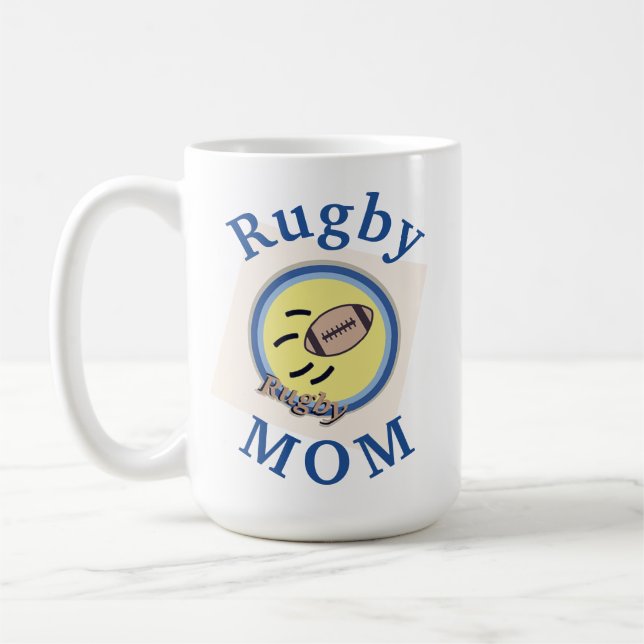 Bästa "Rugby MAMMA" nånsin! Mors dag Kaffemugg (Vänster)