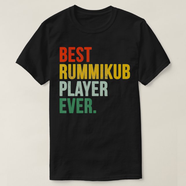 Bästa Rummikub Player någonsin T Shirt (Design framsida)
