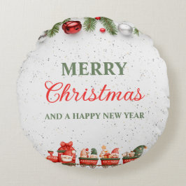 Bästa rundtur för den moderna juldagen rund kudde