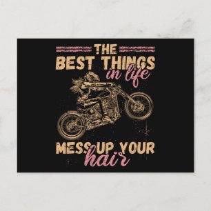 Bästa Sak i livet upp motorcykeln Vykort