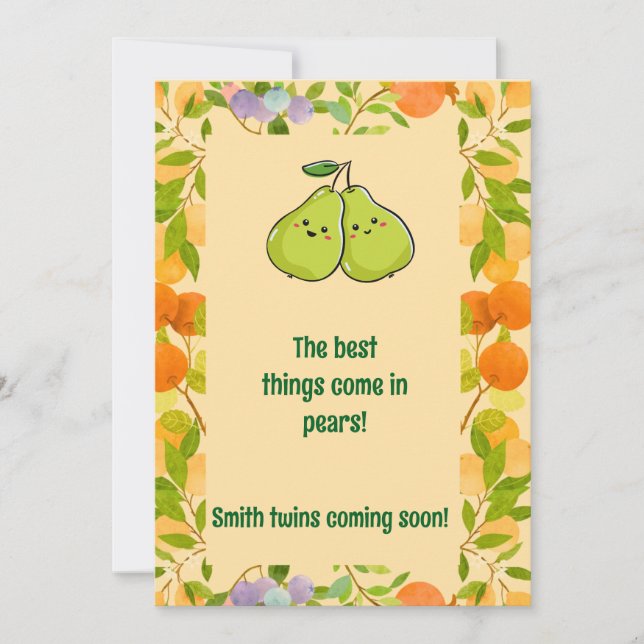 Bästa Sak-Komen i kungörelsen om päron Inbjudningar (Framsida)