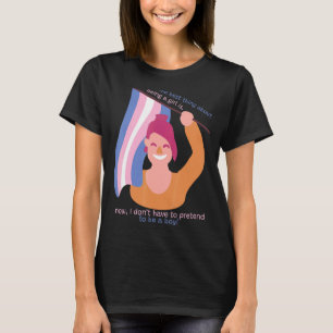 Bästa Sak om att vara en "Girl Cute Transgender Pr T Shirt