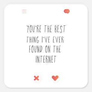 Bästa Sak på Internet Online Dag Fyrkantigt Klistermärke