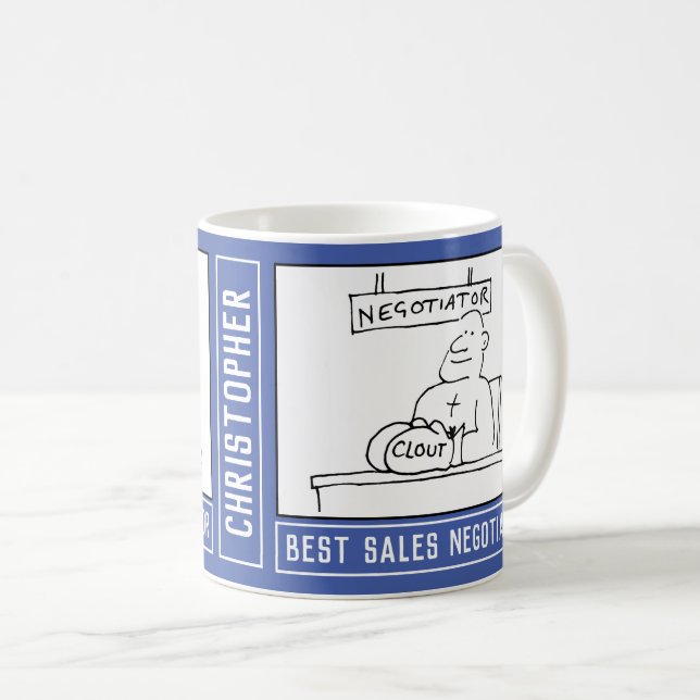 Bästa Salesman-Tecknaden med Namn Choice. Kaffemugg (Framsida höger)