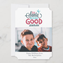 Bästa Santa Define Bra Cute Photo Helgdag Card Julkort