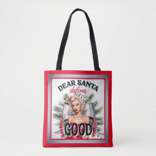 Bästa Santa Define Bra Retro-Pinupet Tygkasse