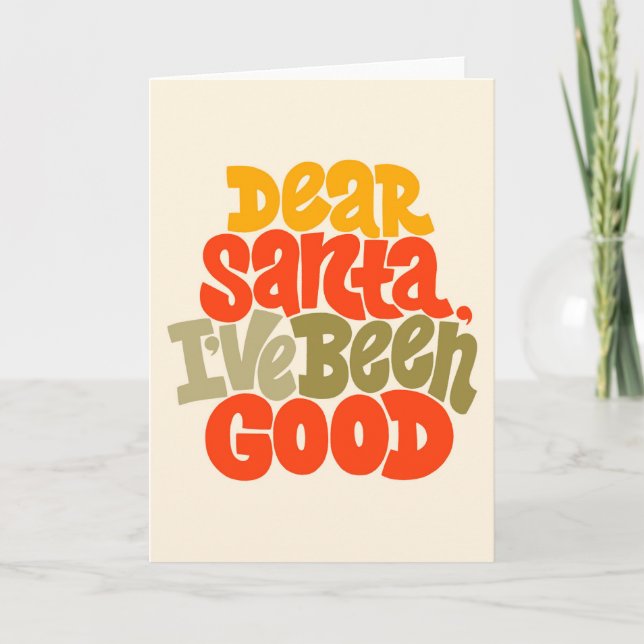 Bästa Santa I har varit Bra Design Kort (Framsida)