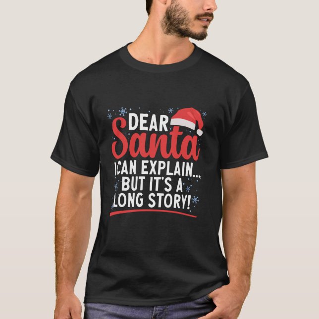 Bästa Santa I kan förklara Pajamas-familjmatchning T Shirt (Framsida)