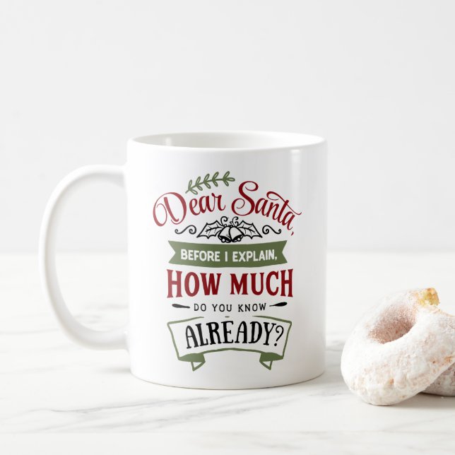 Bästa Santa innan jag förklarar den fina juloffert Kaffemugg (Med munk)