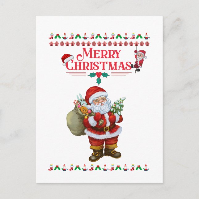 Bästa Santa | Marry jul 2024 Vykort (Framsida)