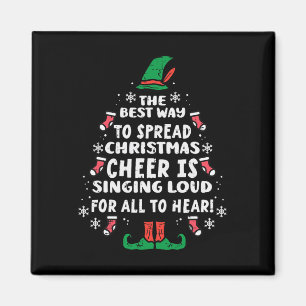 Bästa sättet att sprida julklapp Julafton Kvinnor Magnet