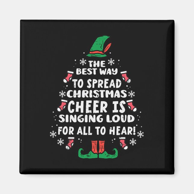 Bästa sättet att sprida julklapp Julafton Kvinnor  Magnet (Framsidan)