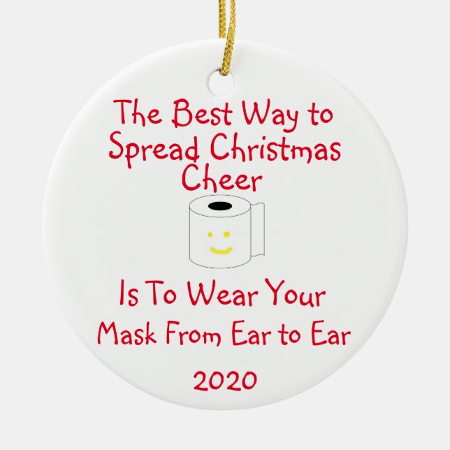 Bästa sättet att sprida julklapp julgransprydnad keramik (Framsidan)