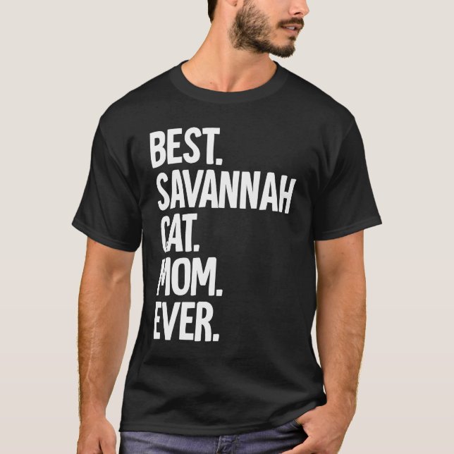Bästa Savannah Kattmamma Någonsin T Shirt (Framsida)