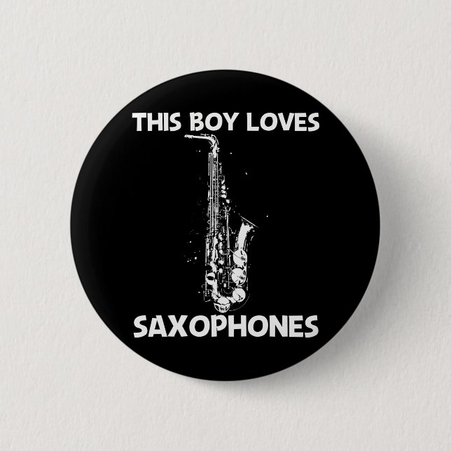 Bästa saxofon för boys musikinstrumentband knapp (Framsida)