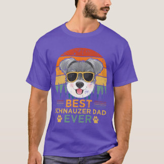 Bästa Schnauzer Pappa Aldrig Fars dag-vän T Shirt
