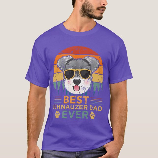 Bästa Schnauzer Pappa Aldrig Fars dag-vän T Shirt (Framsida)