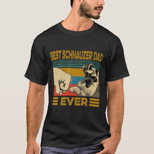 Bästa Schnauzer-Pappa - Far-dagskorgen T Shirt (Framsida)