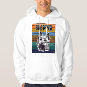 Bästa Schnauzerpappa någonsin Retro Vintage Fars d Hoodie