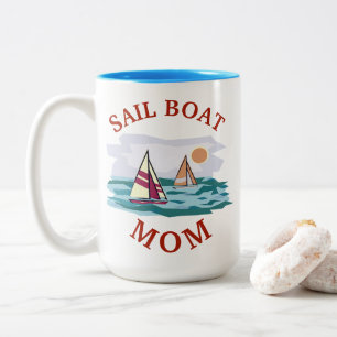 Bästa "SEGELBÅT MAMMA" någonsin! Mors dag Två-Tonad Mugg