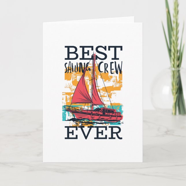 Bästa segelbesättning - Sail Boating Gift Kort (Framsida)