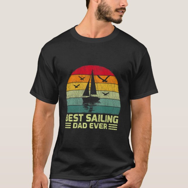 Bästa segling Pappa någonsin Fars dag T Shirt (Framsida)