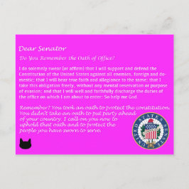 Bästa senator - Oath of Office Polisvycard Vykort