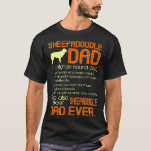 Bästa Sheepadoodle Pappa Alltid Far Fars dag Gi T Shirt