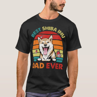 Bästa Shiba Inu Pappa Någonsin Fars Dag Cool Hund T Shirt