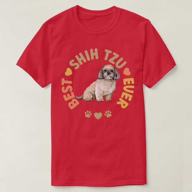 Bästa Shih Tzu någonsin T Shirt (Design framsida)