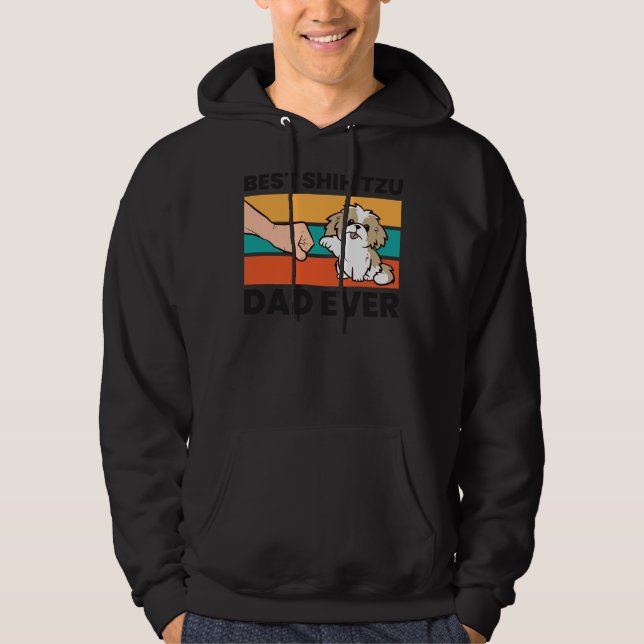 Bästa Shih Tzu Pappa någonsin Cute Shih Tzu Hoodie (Framsida)