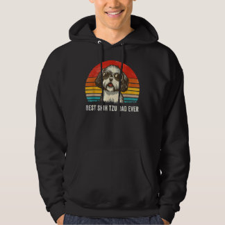 Bästa Shih Tzu Pappa någonsin Fars dag Hoodie
