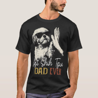 Bästa Shih Tzu Pappa Någonsin Män Pappa Hundälskar T Shirt