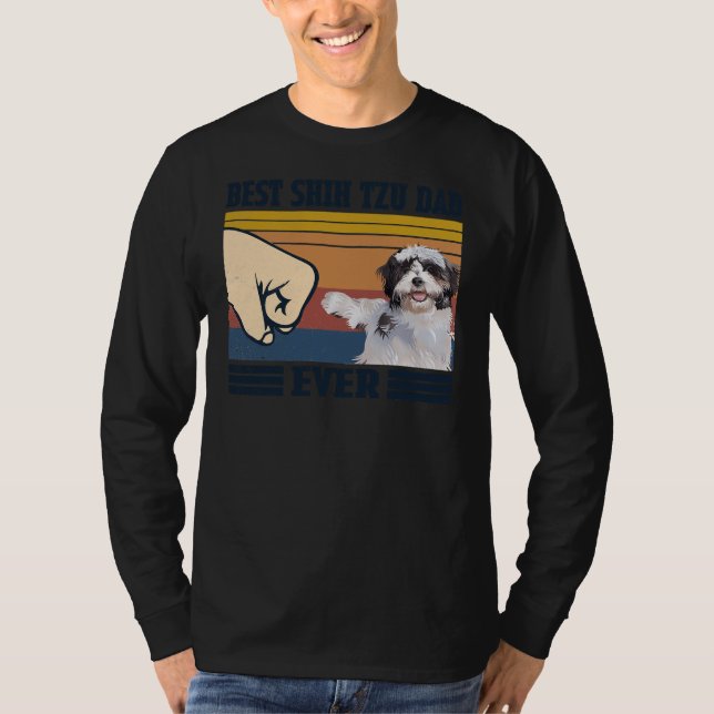 Bästa Shih Tzu Pappa någonsin T Shirt (Framsida)