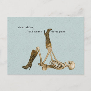 Bästa Shoes Skeleton i Kärlek Vykort