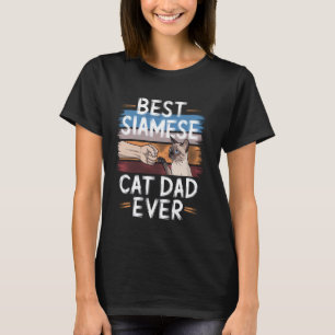 Bästa siamesiska kattpappa någonsin stolthet vinta t shirt