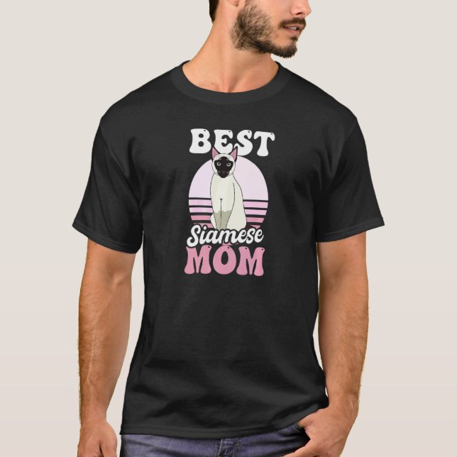 Bästa siamesiska mamma siamesisk katt t shirt (Framsida)