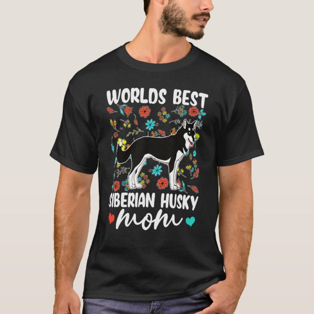 Bästa Siberian husky Mamma Hund T Shirt (Framsida)