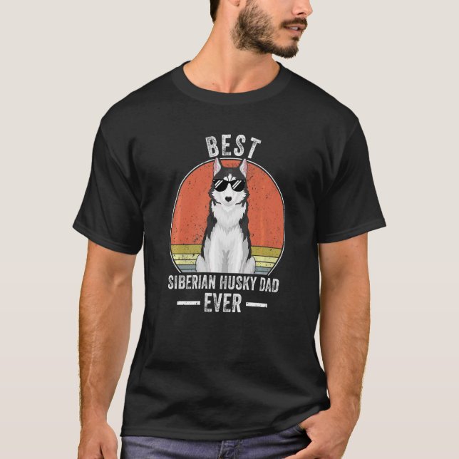 Bästa Siberian husky Pappa någonsin Costume Siberi T Shirt (Framsida)